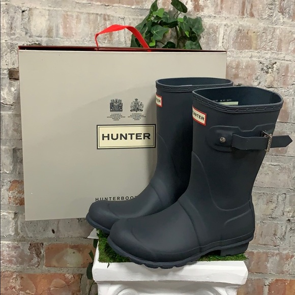 Hunter Shoes - NIB Hunter Original Short Boot Dark Slate